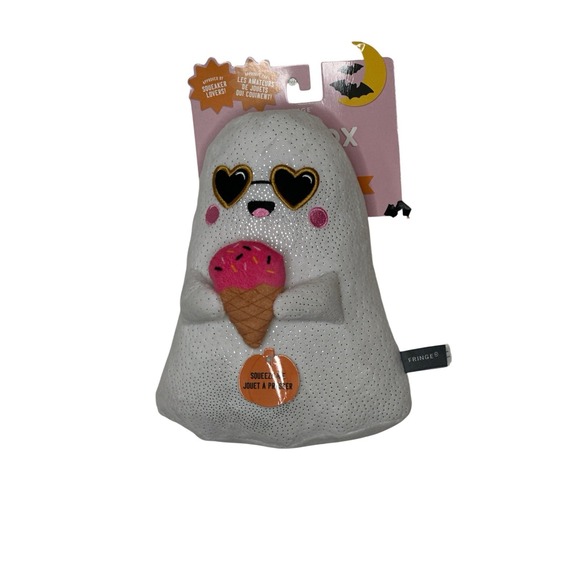 New FRINGE Halloween Dog Toys Spooky Plush Ghosts I've Cream White - Picture 1 of 6